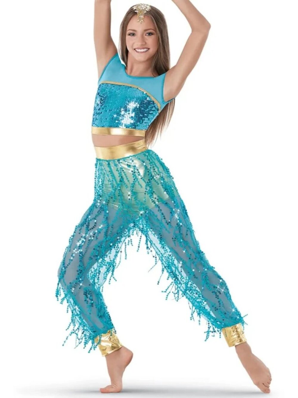Weissman MC Bollywood-inspired Costume Set Metallic Foil Jai Ho Dance